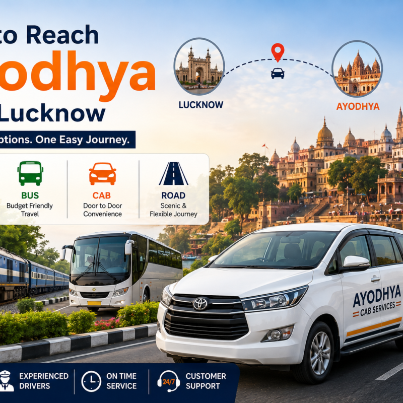How to Reach Ayodhya from Lucknow, Ayodhya travel route and Lucknow to Ayodhya journey