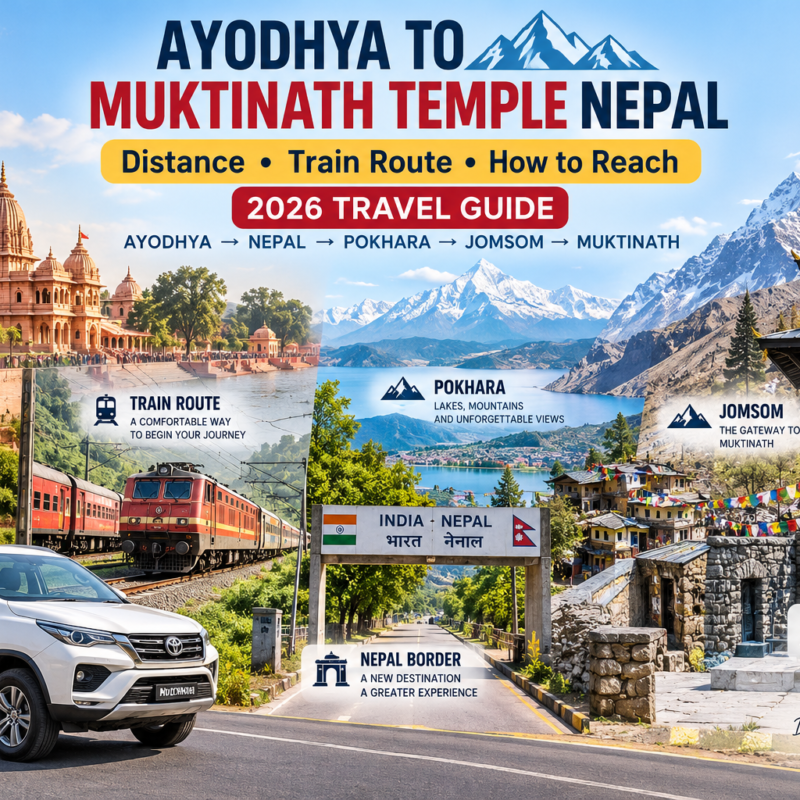 Ayodhya to Muktinath Temple Nepal distance, train route, road journey and how to reach Muktinath in 2026