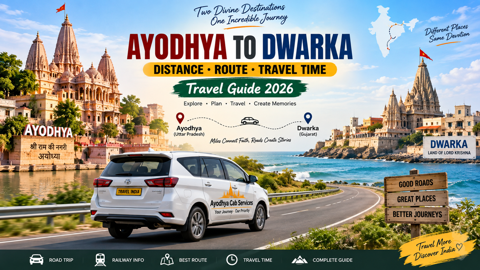 Ayodhya to Dwarka Distance: Route, Travel Time & Nearest Railway Station 2026