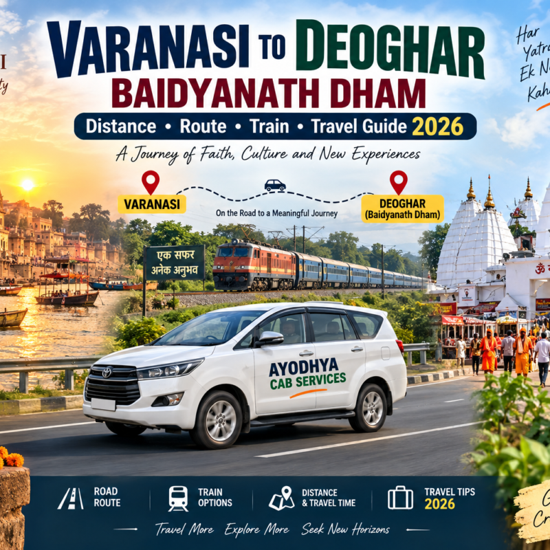 Varanasi to Deoghar Baidyanath Dham Distance route and travel guide 2026 with Ayodhya Cab Services