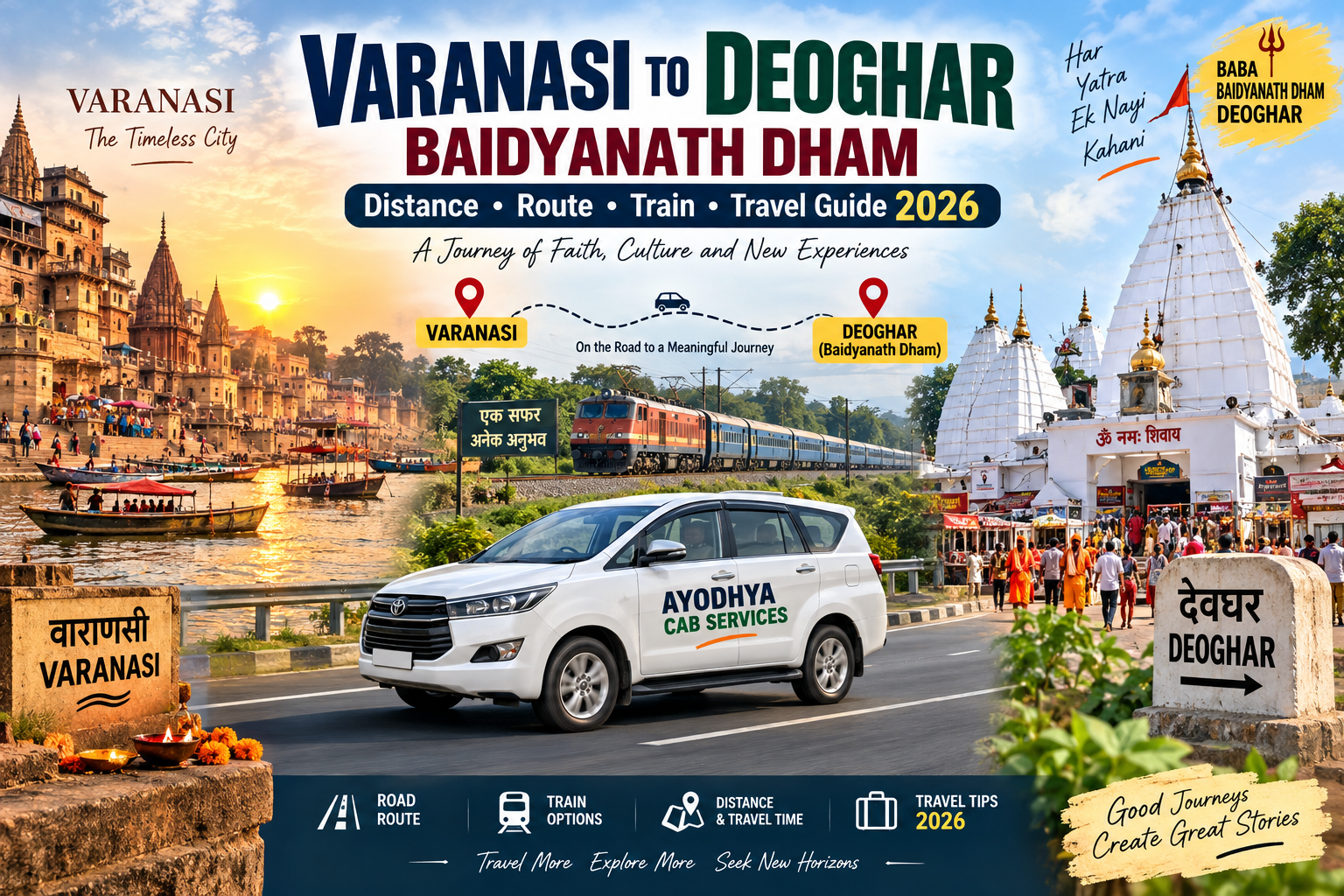 Varanasi to Deoghar Baidyanath Dham Distance: Route, Train & Travel Guide 2026