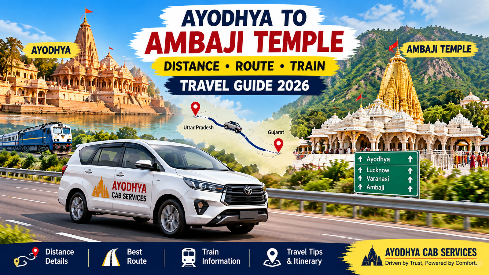 Ayodhya to Ambaji Temple Distance: Route, Train & Travel Guide 2026