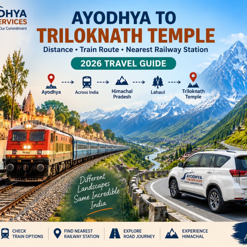 Ayodhya to Triloknath Temple distance, train route and nearest railway station 2026 travel guide