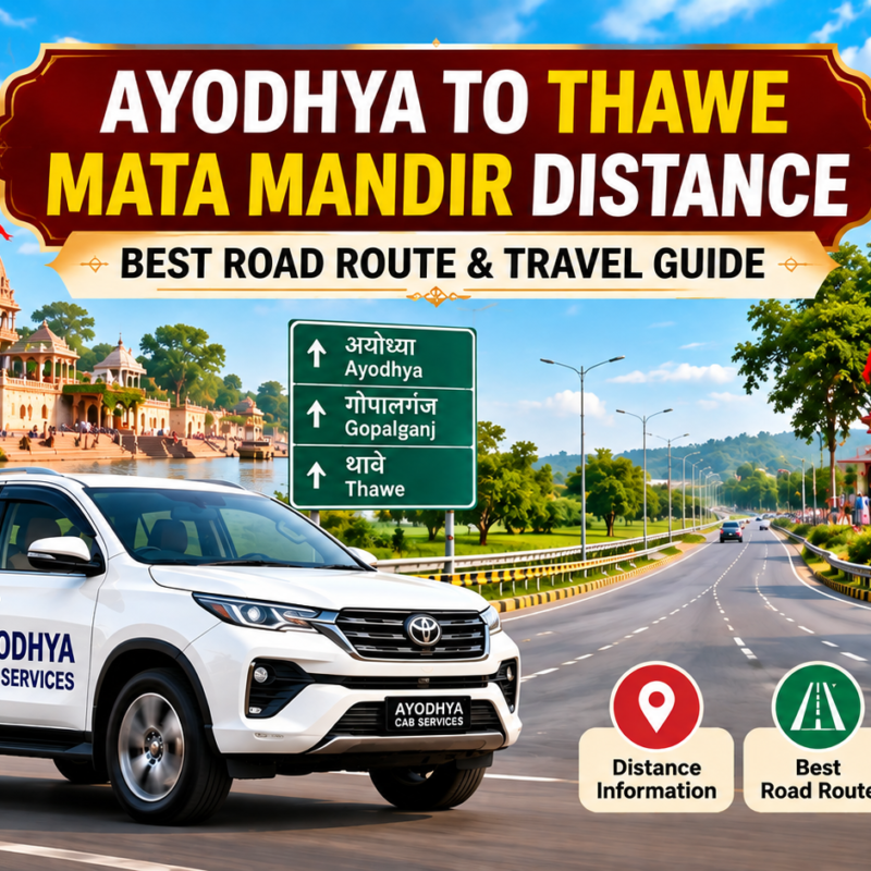 Ayodhya to Thawe Mata Mandir Distance road trip from Ayodhya to Thawe Mata Mandir Bihar