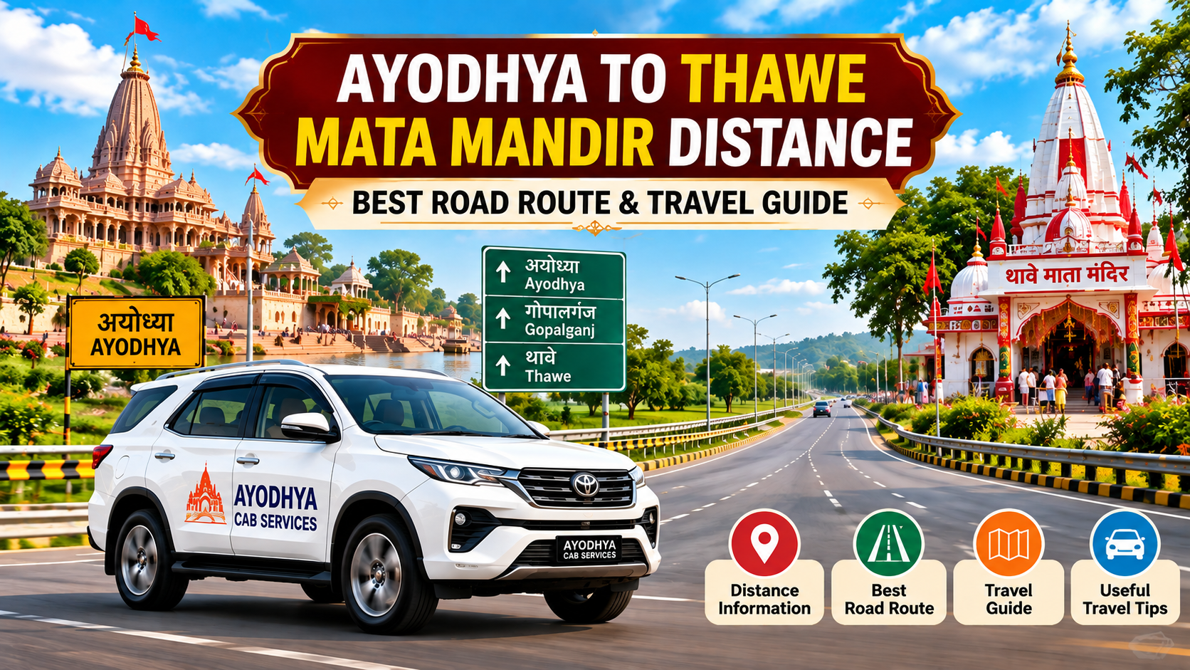 Ayodhya to Thawe Mata Mandir Distance: Best Road Route & Travel Guide
