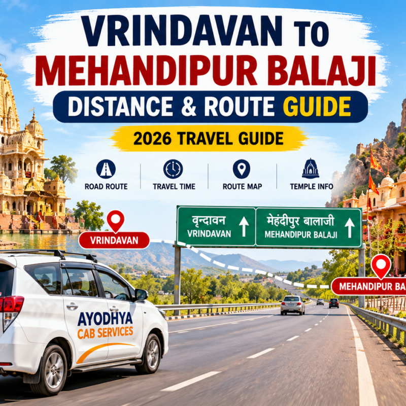 Vrindavan to Mehandipur Balaji Distance road route from Vrindavan to Mehandipur Balaji Temple in Rajasthan