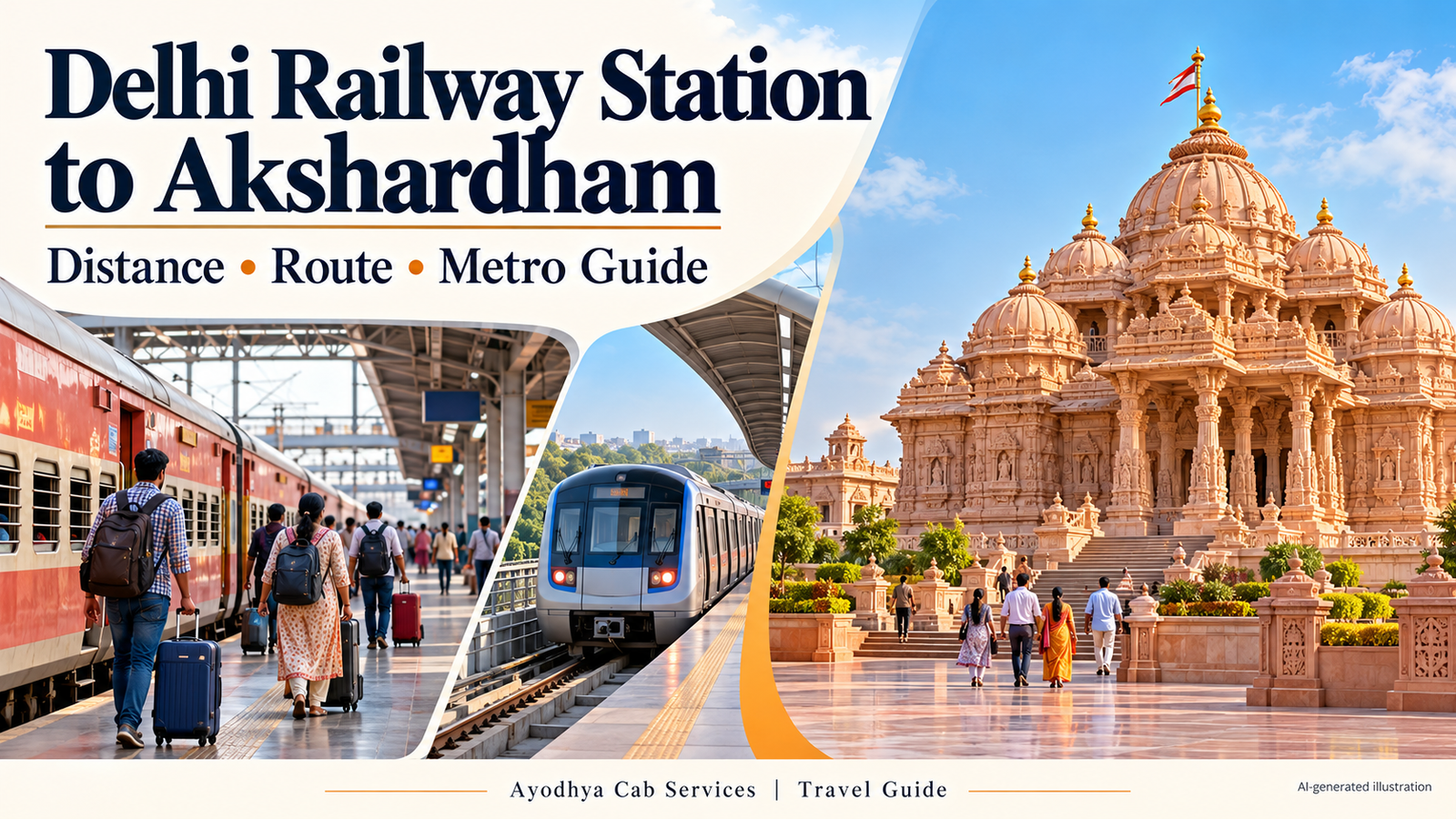 Delhi Railway Station to Akshardham Temple Distance: Route, Metro & Travel Guide