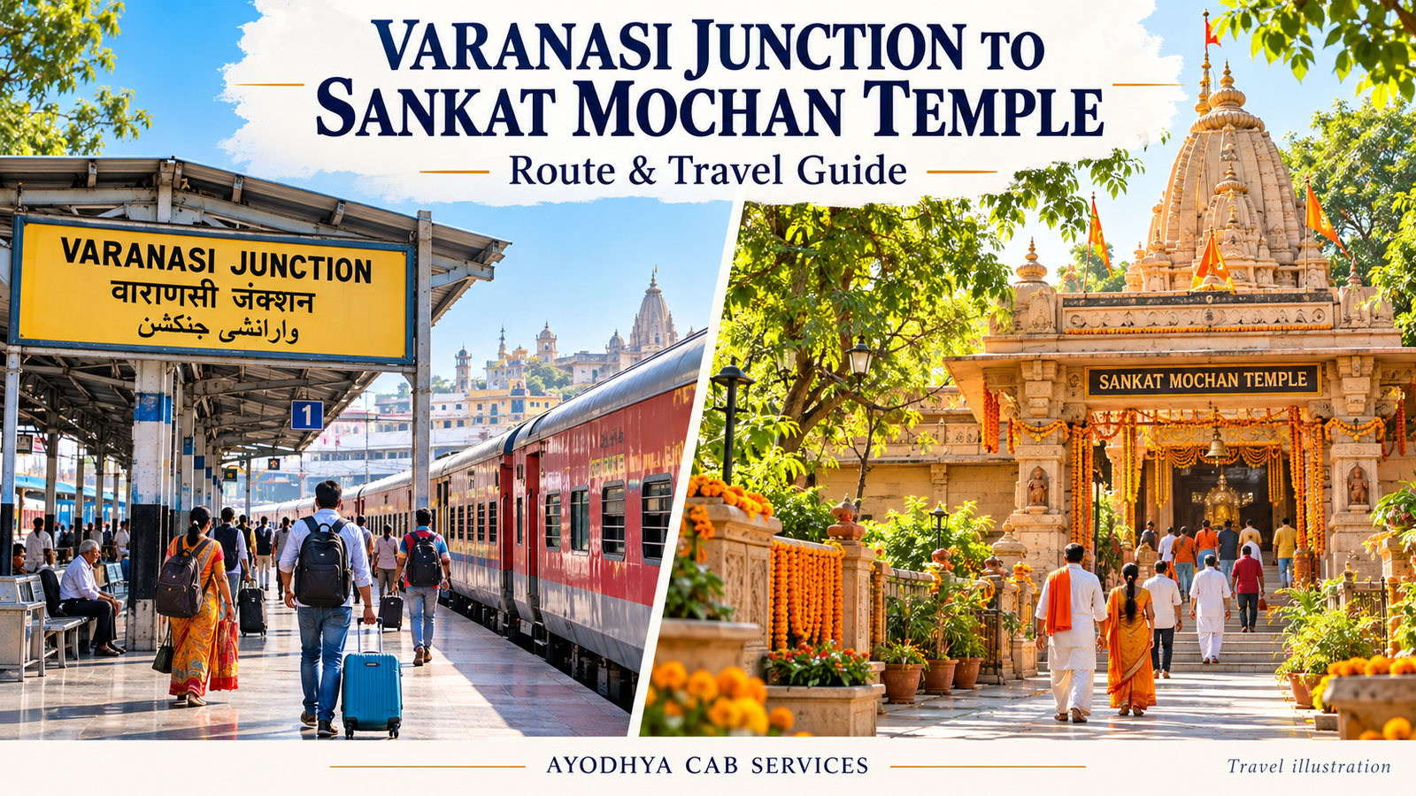 Varanasi Junction to Sankat Mochan Temple: Distance, Route & Travel Guide